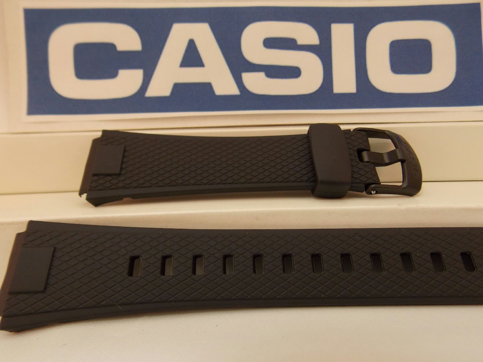 Casio watchband AQ-164 Black Resin  for Illuminator Digital/Analog Watch