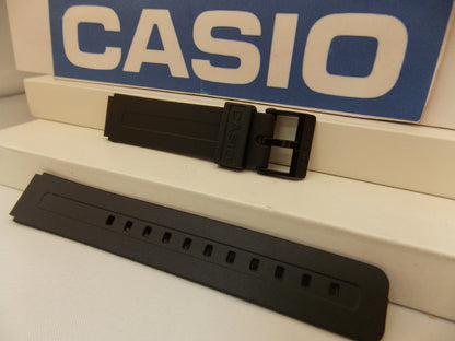 Casio Watchband MW-59, MW-60 16mm Black Rubber Strap. Original Watchband