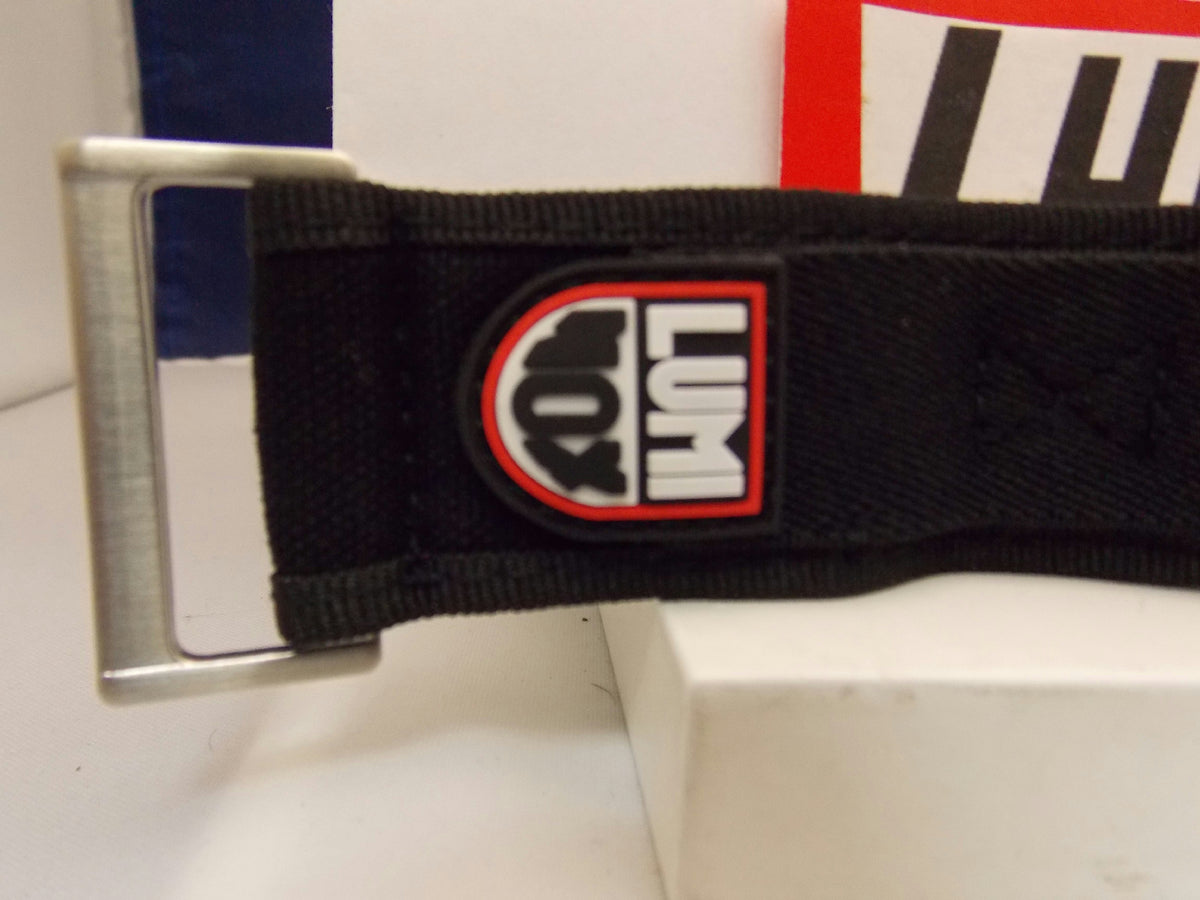 Luminox WatchBand Nylon Grip Black w/Red Logo 32mm Overall Width. Fit 22mm/Wider