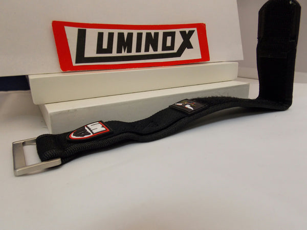 Luminox WatchBand Nylon Grip Black w/Red Logo 32mm Overall Width. Fit 22mm/Wider