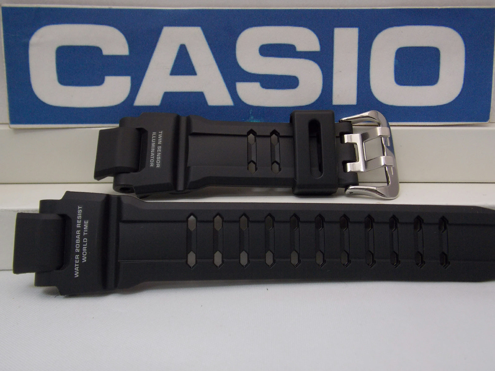 Casio watchband GA-1100 -1A Black Rubber  G-Shock Twin Sensor. Watchband
