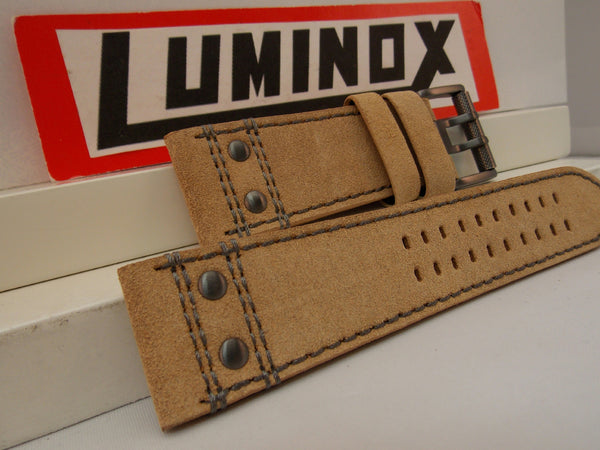 Luminox Watchband 26mm Atacama Light Tan Leather w/Outline Stitching