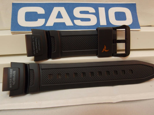 Casio Watch Band SGW-1000 -1A Triple Sensor Black Resin Strap. Watchband