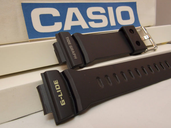 Casio watchband GLX-150 -1 G-Lide Tide Graph Black Rubber . Watchband
