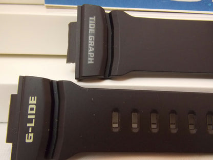 Casio watchband GLX-150 -1 G-Lide Tide Graph Black Rubber . Watchband