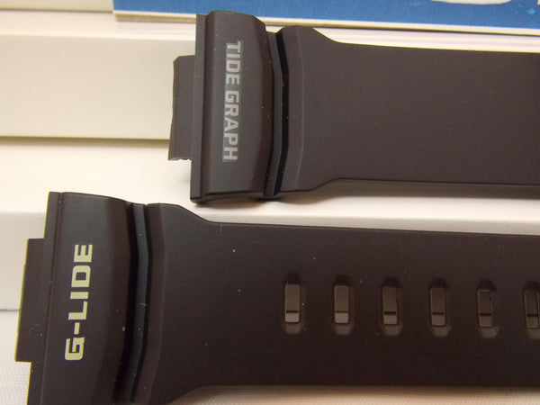 Casio watchband GLX-150 -1 G-Lide Tide Graph Black Rubber . Watchband