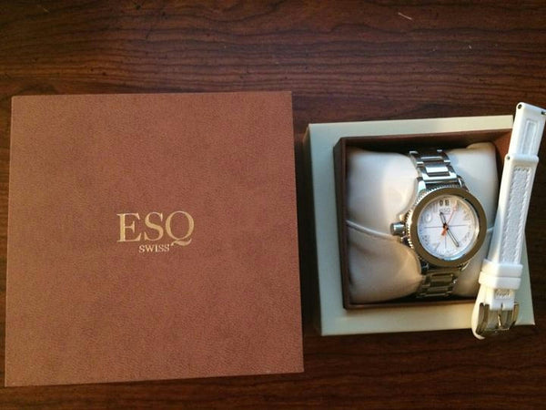 ESQ by Movado. Lds Mid Size "Lefty Watch" w/Crown @ 9 o'clock 50% Off Retail.New