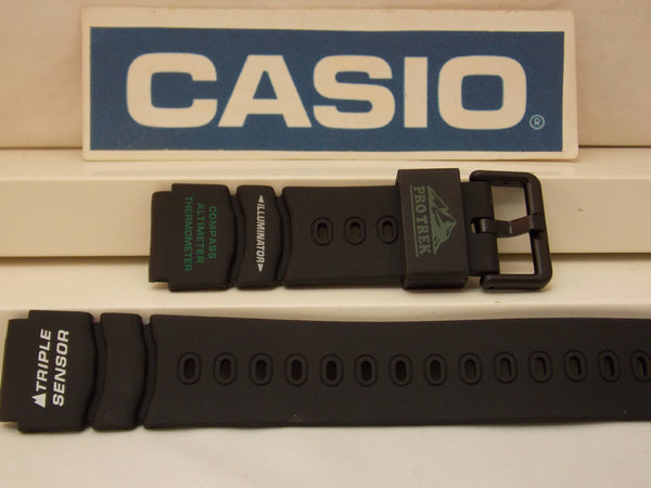 Casio watchband ATC-1000 Triple Sensor Pro Trek Blk  w/Green Wht Graphics