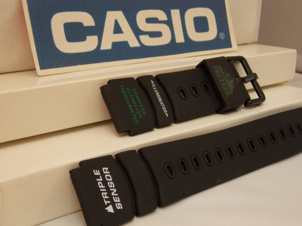 Casio watchband ATC-1000 Triple Sensor Pro Trek Blk  w/Green Wht Graphics