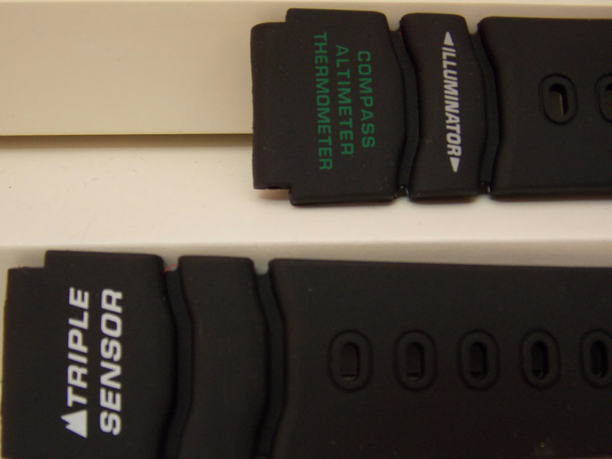 Casio watchband ATC-1000 Triple Sensor Pro Trek Blk  w/Green Wht Graphics