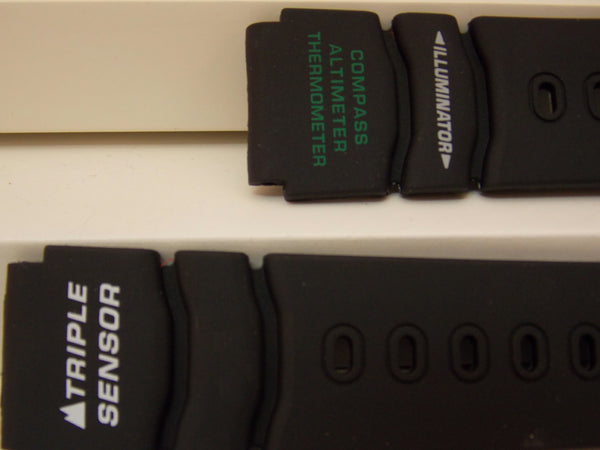 Casio watchband ATC-1000 Triple Sensor Pro Trek Blk  w/Green Wht Graphics