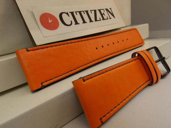Citizen Watchband AT2217-01H Orange 26mm Genuine Leather.Back # H5601-S086264