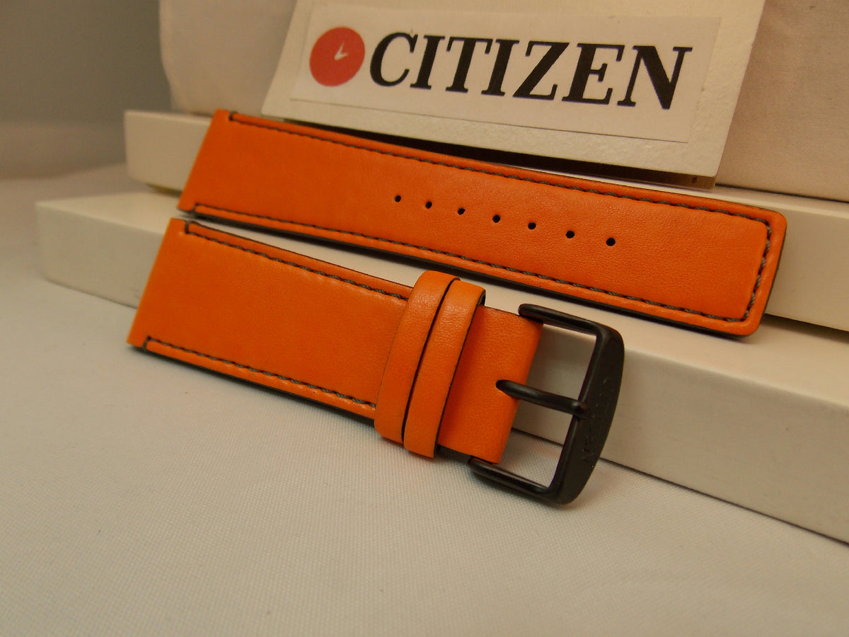 Citizen Watchband AT2217-01H Orange 26mm Genuine Leather.Back # H5601-S086264
