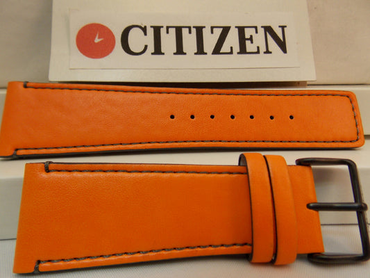 Citizen Watchband AT2217-01H Orange 26mm Genuine Leather.Back # H5601-S086264