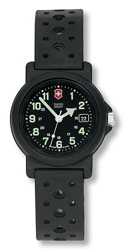 Swiss Army watchband Renegade Ladies 15mm Black Rubber/Resin Sport Band