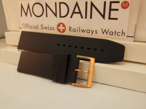 Mondaine Swiss Railways watchband 24mm Silicone Rubber Diver/Sport. 4mm Thick