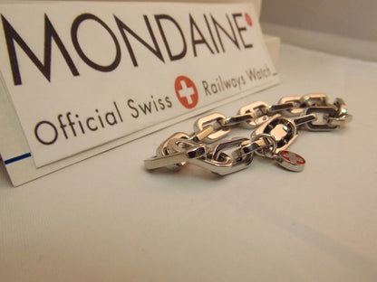 Mondaine Watch Charm Bracelet Stainless Steel Attach Your Favorite Trinket/Watch