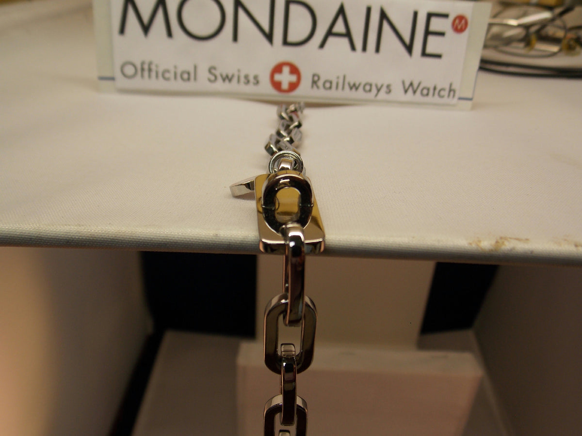 Mondaine Watch Charm Bracelet Stainless Steel Attach Your Favorite Trinket/Watch