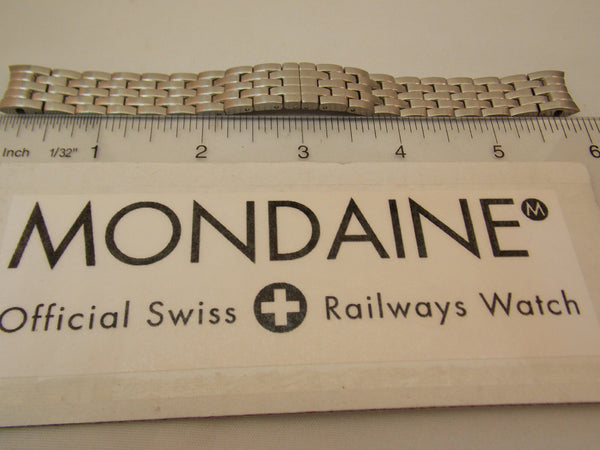Mondaine Swiss Railways Watch Bracelet 14mm FM20514ST1 Curved End All Steel
