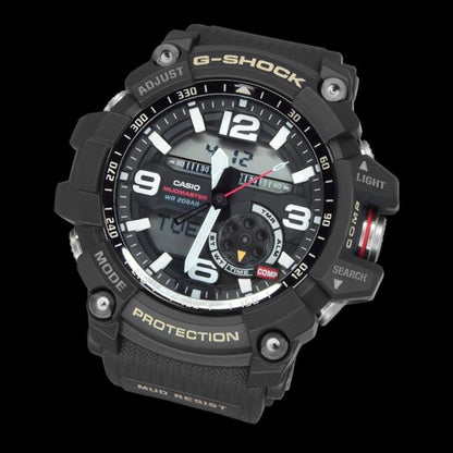 Casio Watchband GG-1000 -1A. Mud Resist Twin Sensor MudMaster Strap Black Resin