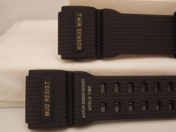 Casio Watchband GG-1000 -1A. Mud Resist Twin Sensor MudMaster Strap Black Resin
