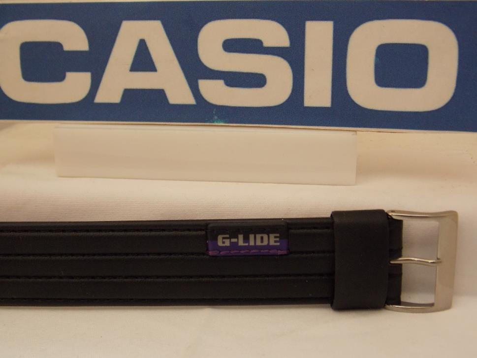 Casio watchband GLS-5600 L-1V One Piece Black G-Lide  w/Metal Eyelets.23mm