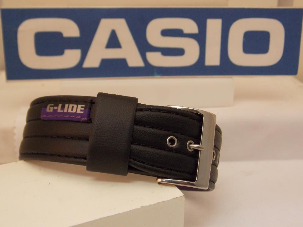 Casio watchband GLS-5600 L-1V One Piece Black G-Lide  w/Metal Eyelets.23mm