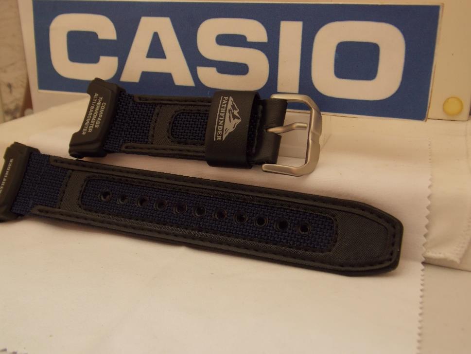 Casio watchband PAG-240 B-2 Patfinder . Blue/Black Watchband.