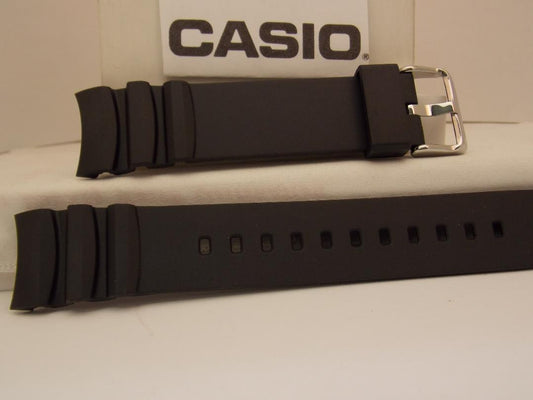 Casio Watchband MTD-1080 Black Resin Watchband. Strap