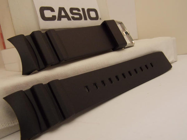 Casio Watch Band MTD-1080 Black Resin Watchband. Strap