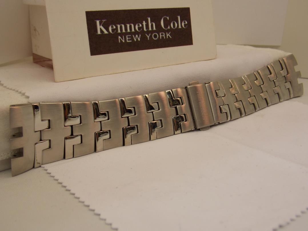Kenneth Cole watchband KC3368 Bracelet Steel Silver Color. Watchband W/Pins