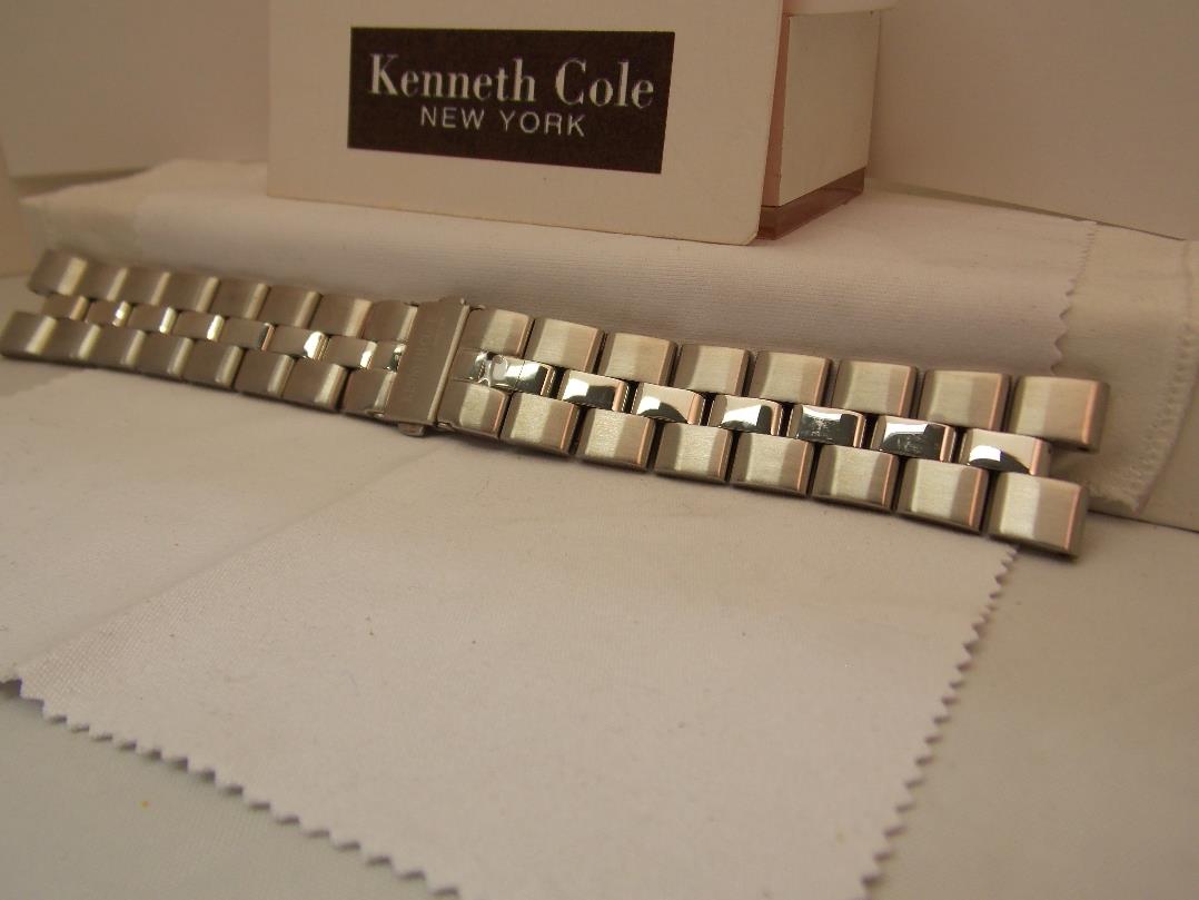 Kenneth Cole watchband KC3315 Bracelet Original All Steel w/Push Button Buckle
