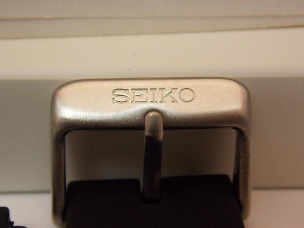 Seiko WatchBand SNZG49 22mm Black Resin Divers Original Watchband/
