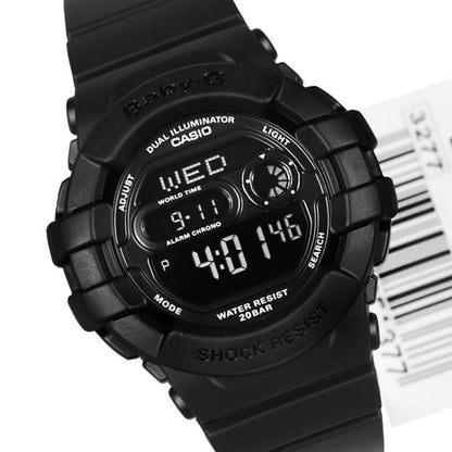 Casio Watch BGD140 -1,BGD-140 All Black Baby G.New Boxed w/ Warranty/Instruction