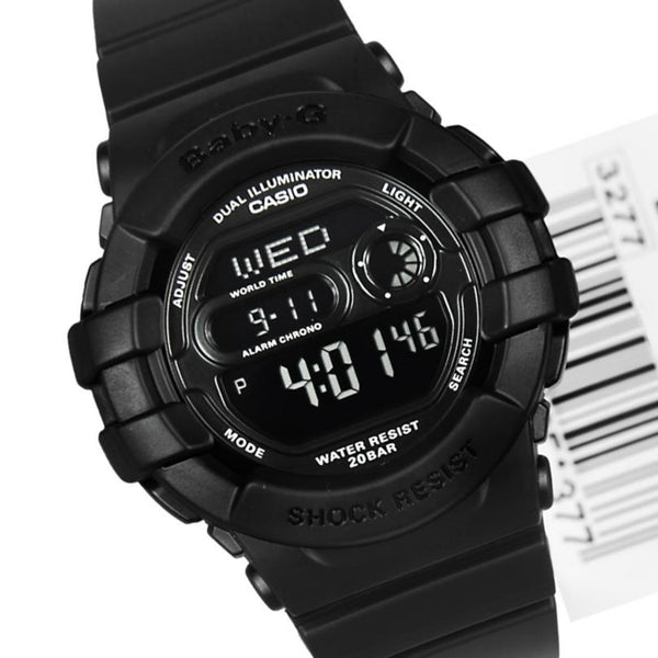 Casio Watch BGD140 -1,BGD-140 All Black Baby G.New Boxed w/ Warranty/Instruction