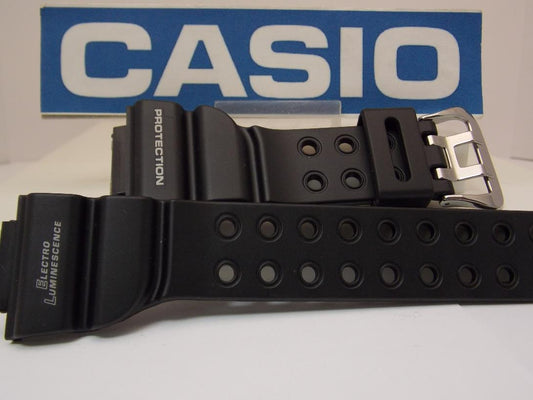 Casio watchband DW-8200 Frogman Black  White Graphics. Original Watchband