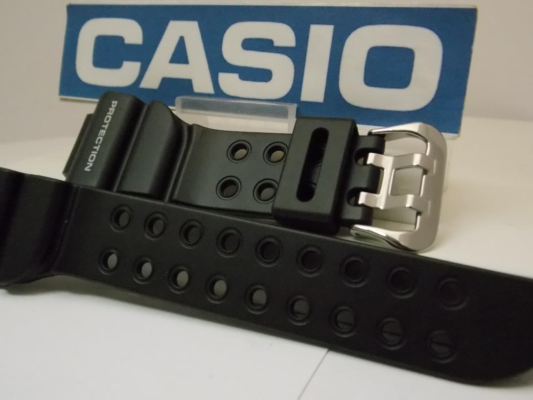 Casio watchband DW-8200 Frogman Black  White Graphics. Original Watchband