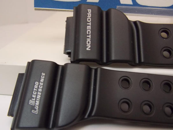 Casio watchband DW-8200 Frogman Black  White Graphics. Original Watchband