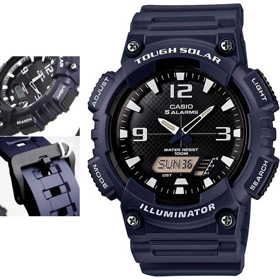 Casio Watchband AQ-S810 -2 & W-735 BLUE Resin Strap for Tough Solar Illuminator