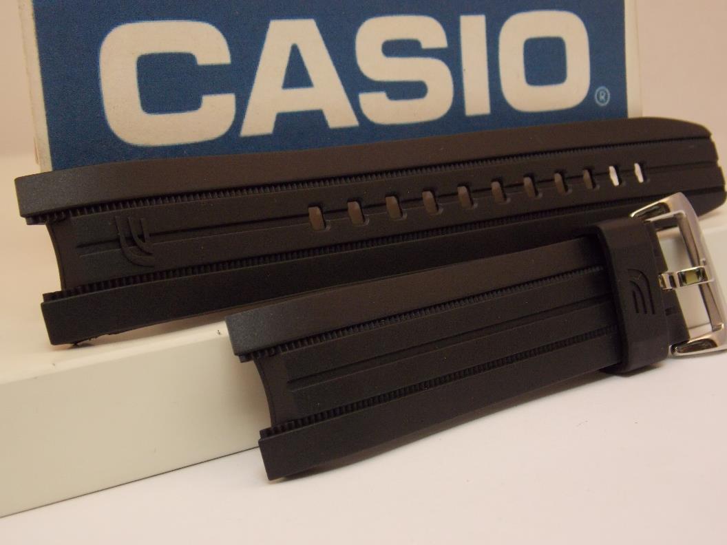 Casio Watchband ERA-100 Black Resin Strap/Edifice Tachymeter ERA100. Watchband