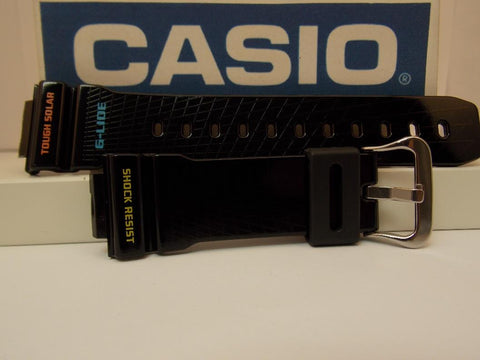 Casio watchband GWX-5600 Shiny Black Resin /G-Shock. GWX5600 Watchband