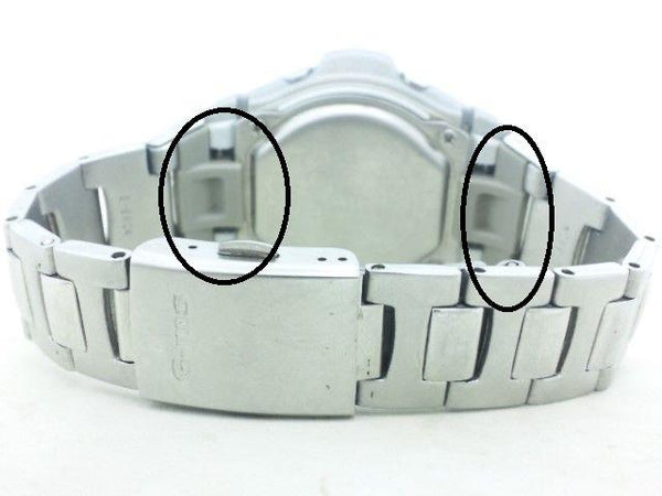 Casio Watch Parts MSG-135, MSG-134 Lugs Gray Pair. Cover End Piece.