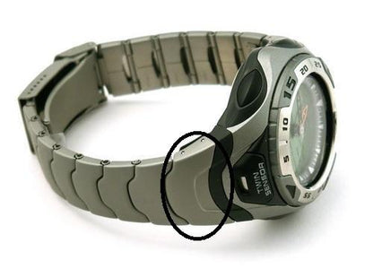Casio Watch Parts SPF-60 D. Pair Metal Band Caps With Spring Bars