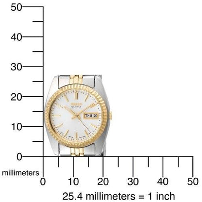 Seiko Watch Womens SWZ054 TwoTone. Day/Date.All Steel Glass Crystal.Water Resist