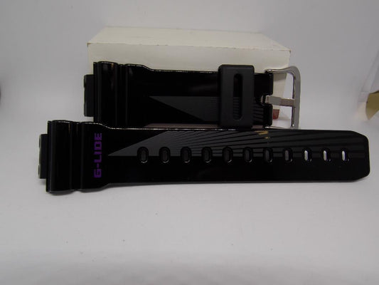 Casio Watchband GLX-6900 -1.G-Lide G-Shock Shiny Black Strap with Graphics