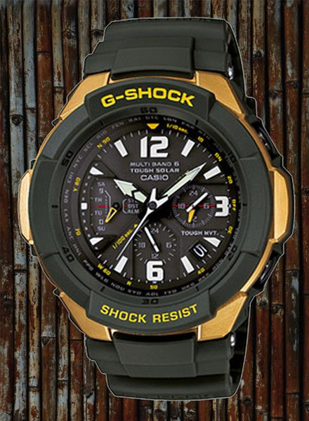 Casio watchband GW-3000 G Olive Green. G-Shock also fits G-1200,G-1250,GW-3500