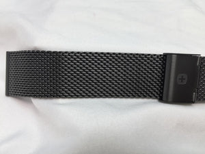 Wenger watchband 07.1322.002. 22mm Black steel Mesh Bracelet for Urban Classic