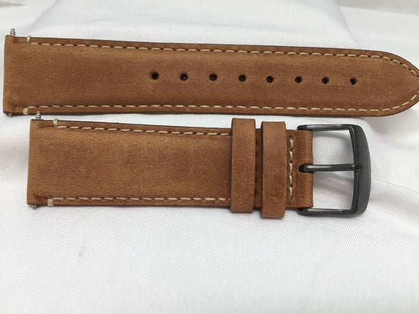 Wenger watchband 22mm Wide 4.5mm Thick Tan Leather  for Model 01.1041.134