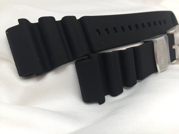 Seiko Original WatchBand SRP653 Silicone 22mm Divers Style Black. W/ Seiko Pins