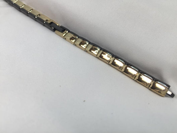 Seiko Original WatchBand SZZC54, 4A801.D.I. Bracelet Womens Black/Gold Tone